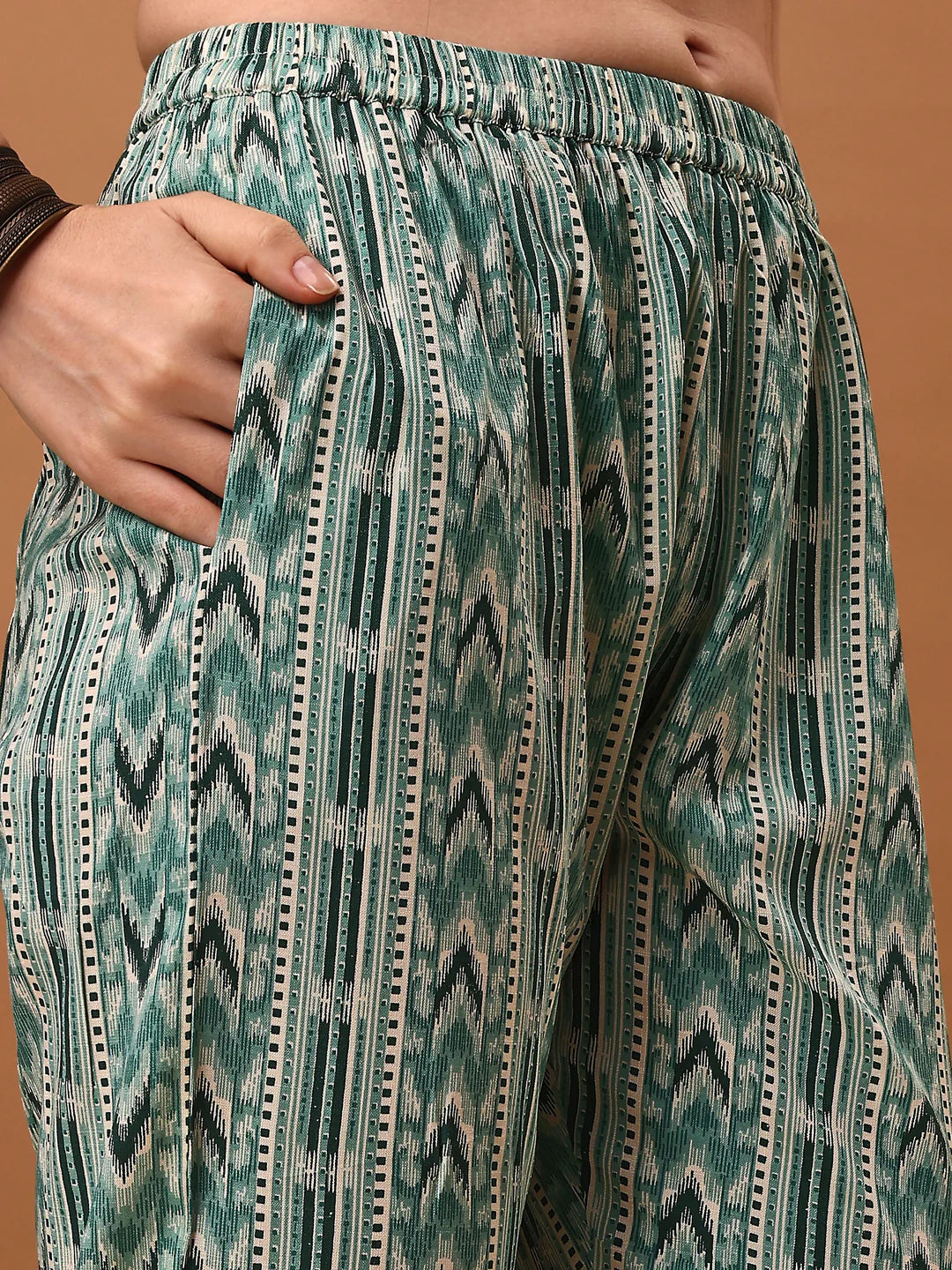 Sky Blue Floral Printed Cotton Kurta Pant With Dupatta