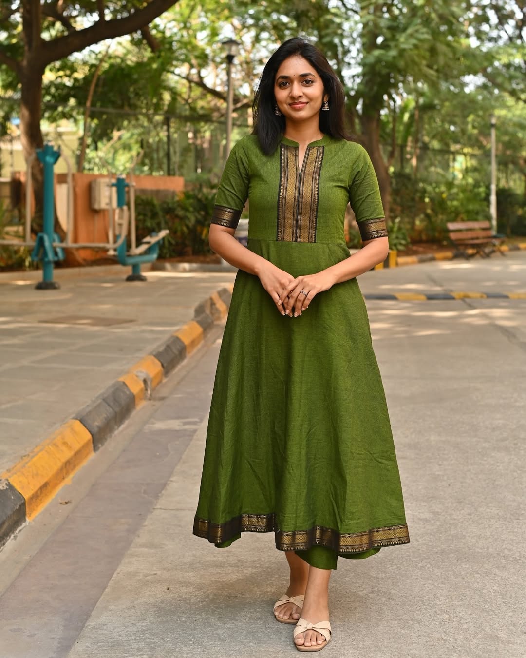 Beautiful Pure Chanderi Kurti Suit Set