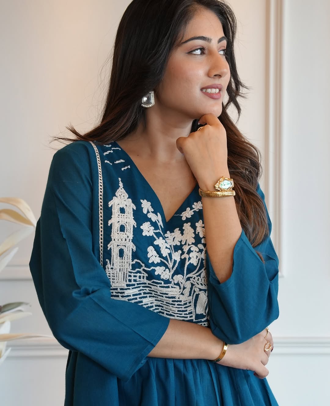 Premium Soft Rayon Embroidery & Yoke Work Kurta Pant Co-ord Set