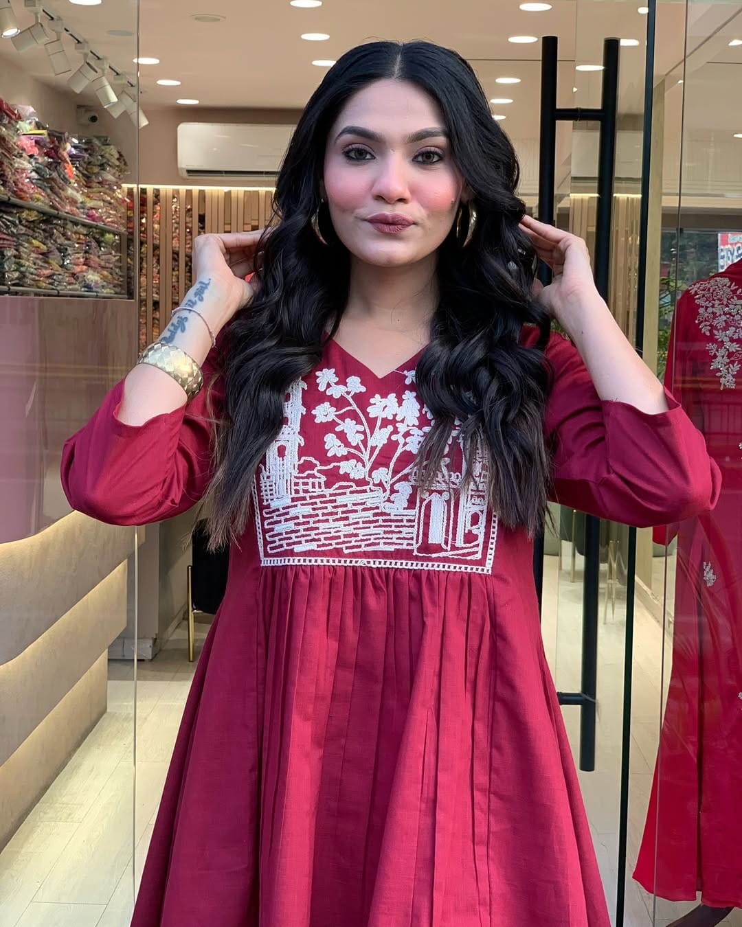 Premium Soft Rayon Embroidery & Yoke Work Kurta Pant Co-ord Set