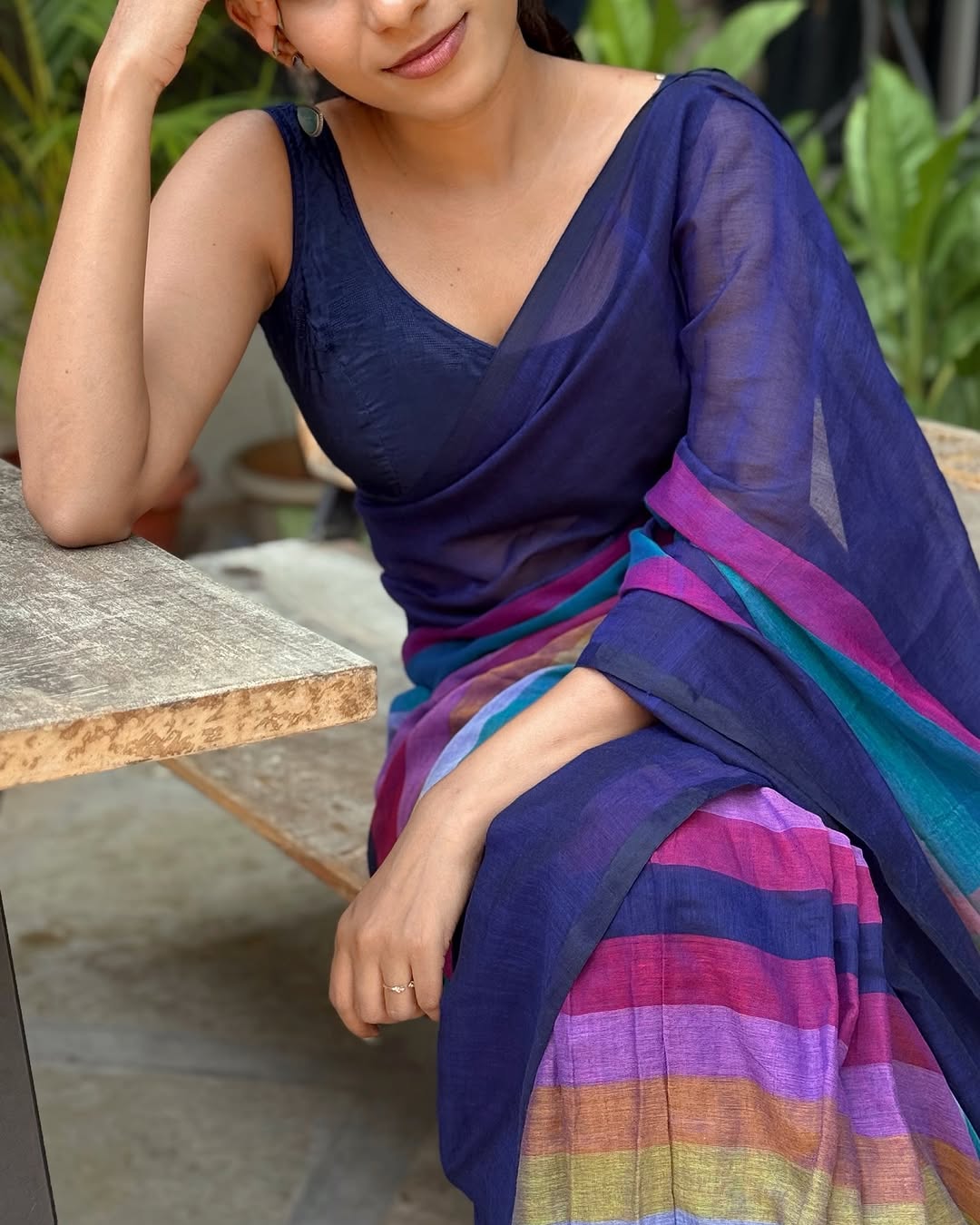 Premium Quality Print Linen Daily Wear Saree