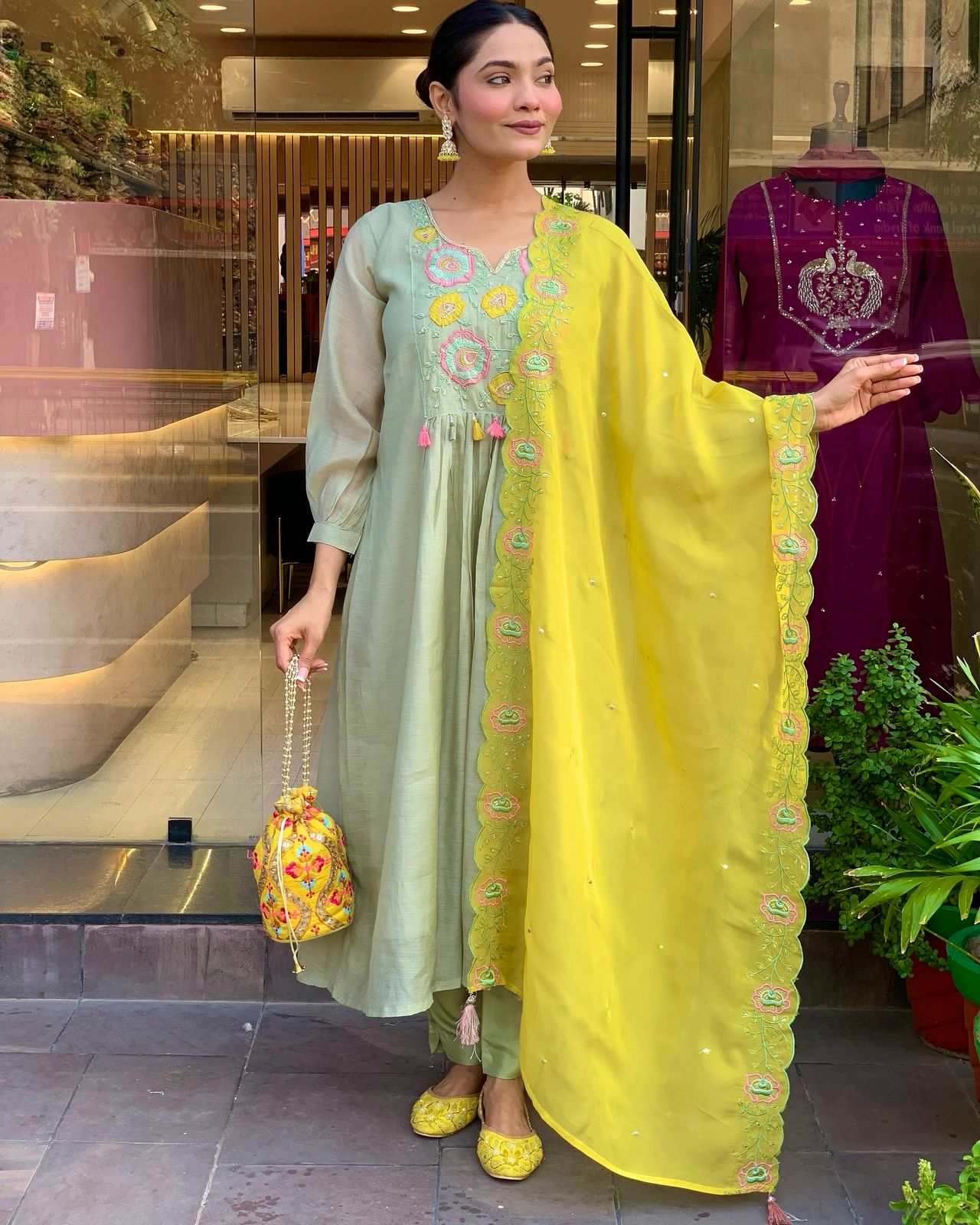 Premium Parampara Silk Embroidery Work Festive Wear Kurta Pant Dupatta Set