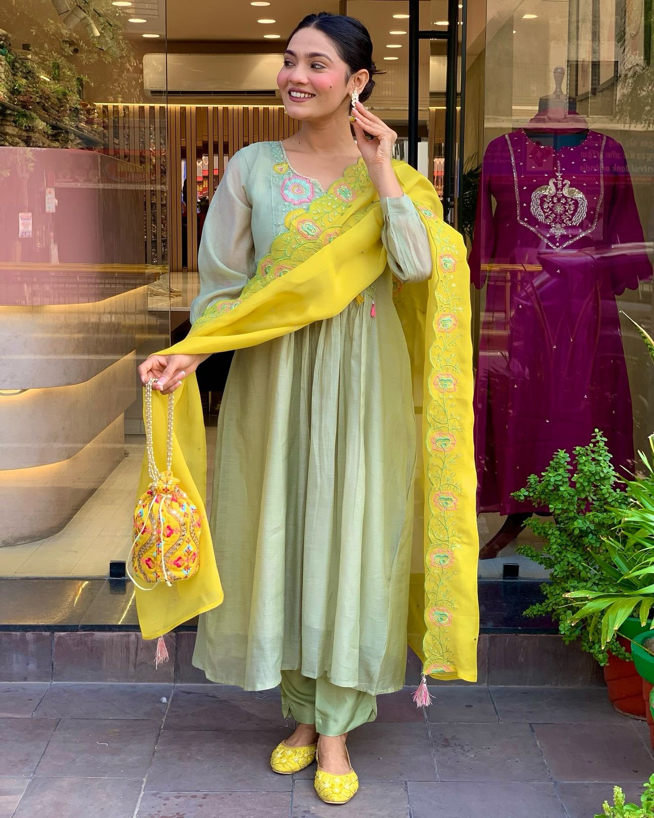 Premium Parampara Silk Embroidery Work Festive Wear Kurta Pant Dupatta Set