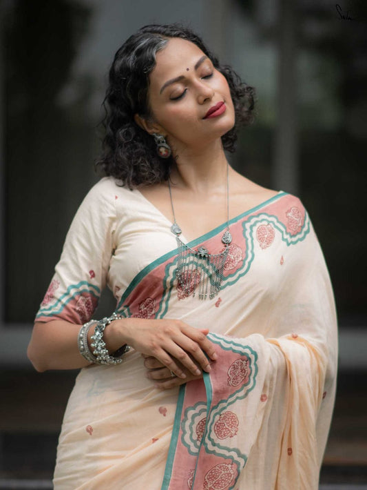 Pure Chinon Saree With Laheriya & Hand Shibori Work