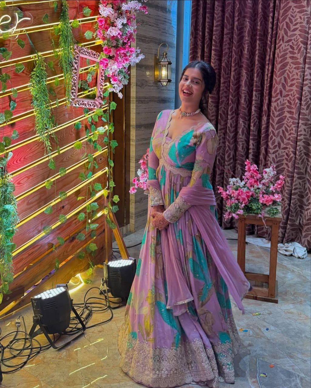 Party & Festive Wear Faux Georgette Gown With Embroidery Sequin Work With Dupatta