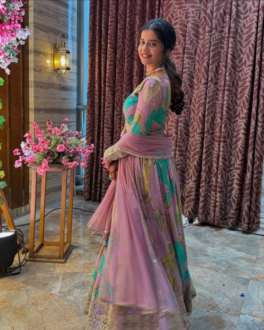 Party & Festive Wear Faux Georgette Gown With Embroidery Sequin Work With Dupatta