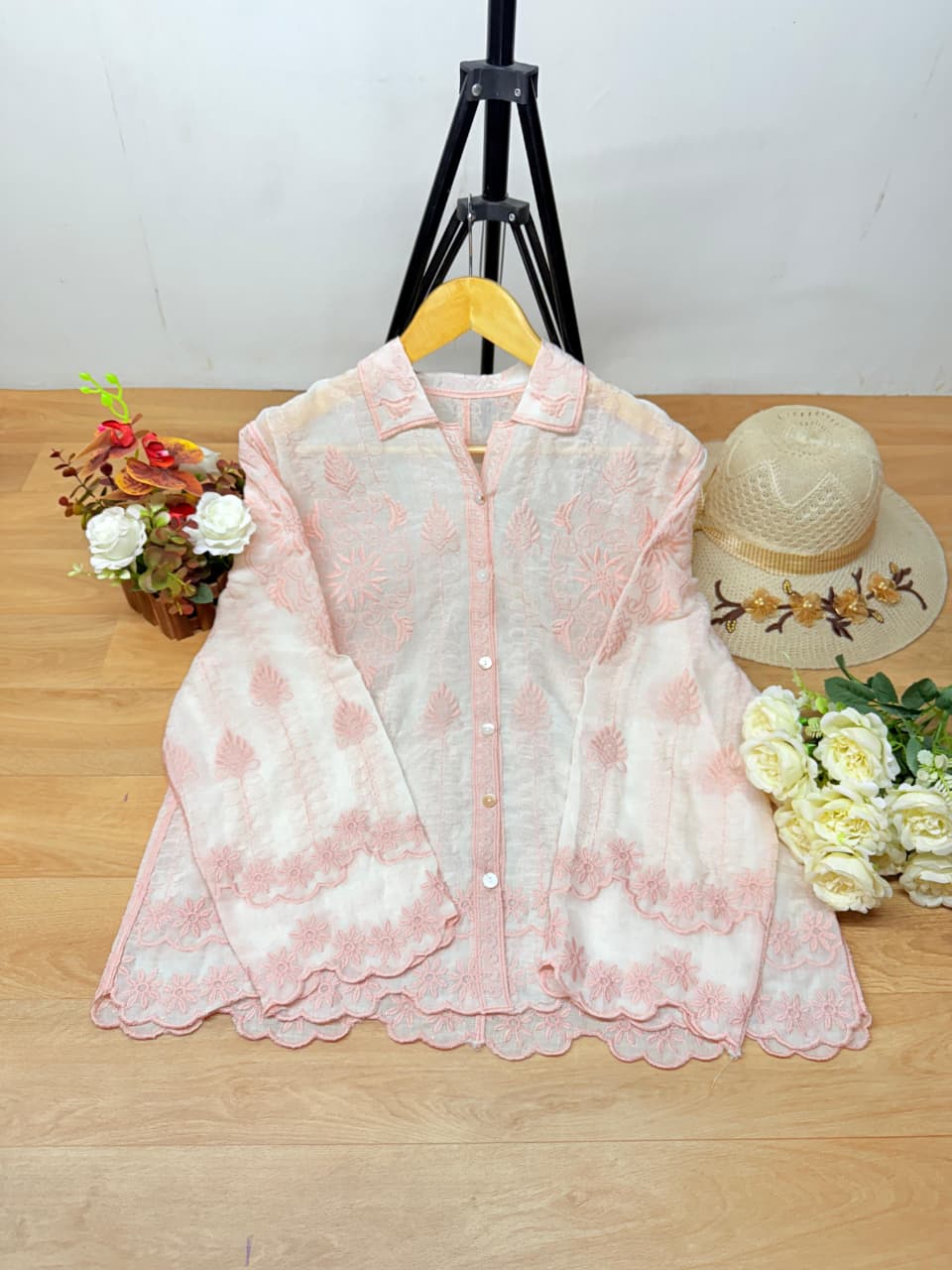 Beautiful Trendy Embroidery Work Pure Cotton Top