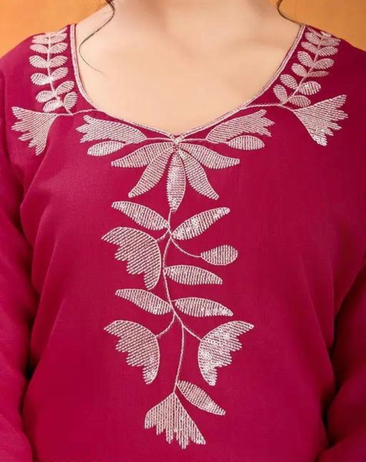 Festive Special Vichitra Silk Kurti With Multi Sequence Work With Pant & Dupatta