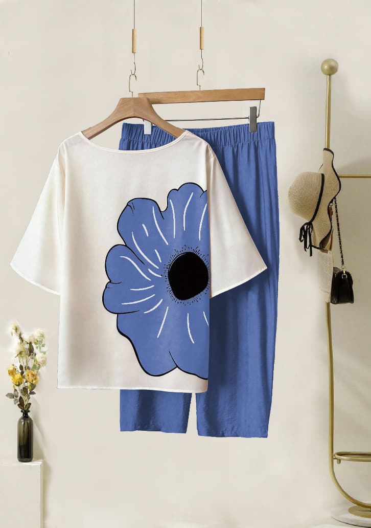 Imported Lycra Printed Top & Palazzo Pant Daily Wear Set