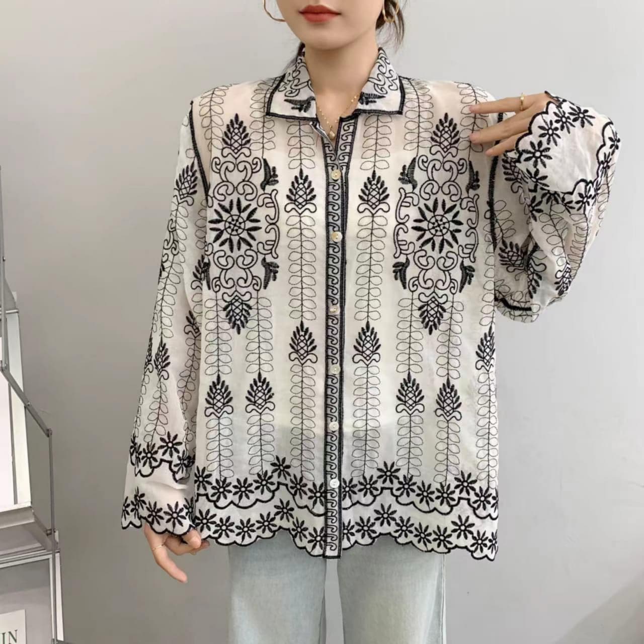 Beautiful Trendy Embroidery Work Pure Cotton Top