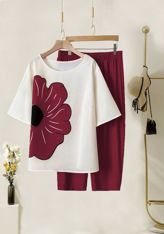 Imported Lycra Printed Top & Palazzo Pant Daily Wear Set