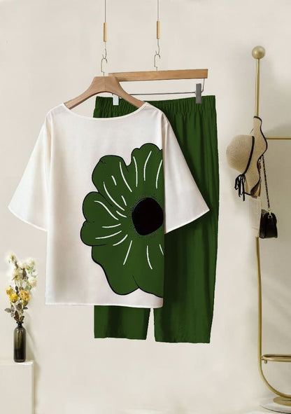 Imported Lycra Printed Top & Palazzo Pant Daily Wear Set