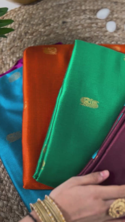 Traditional Paithani Concept Cotton Silk Saree With Weaving Work
